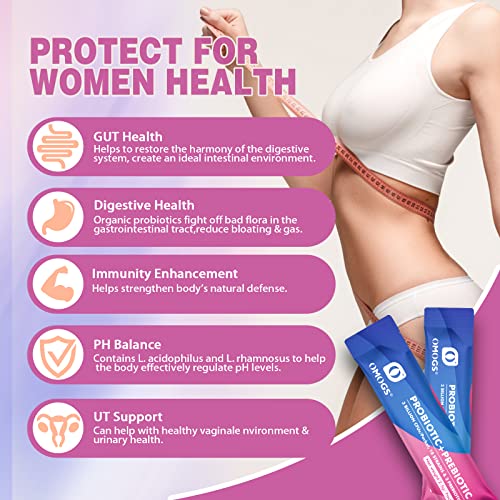 OMOGS Women's Probiotic with Prebiotics and Cranberry Extract