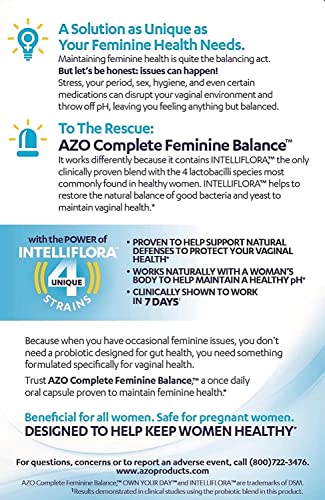 AZO Complete Women's Probiotics for Vaginal Health