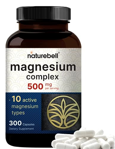 NatureBell 500mg Magnesium Complex Capsules – 300 Count