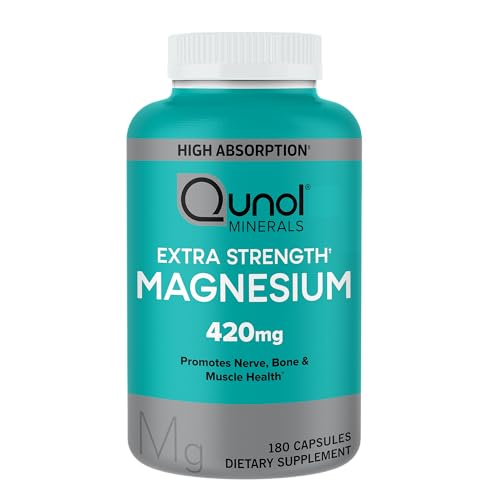 Qunol 420mg High Absorption Magnesium Capsules, 180 Count