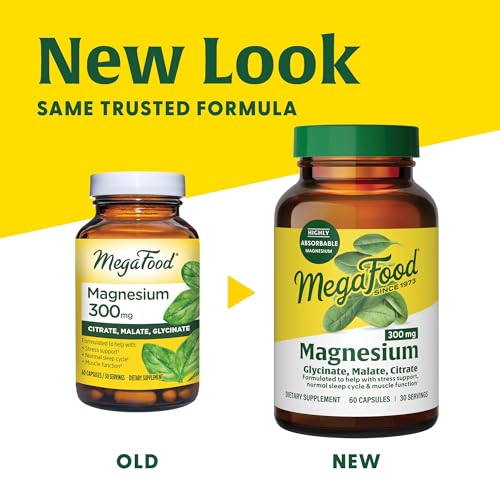 MegaFood Magnesium 300 mg for Heart & Nerve Support