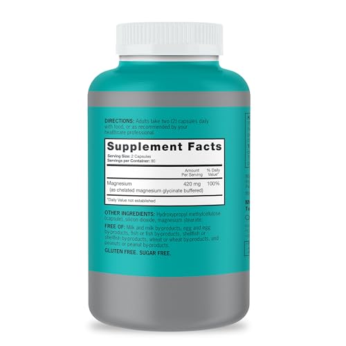 Qunol 420mg High Absorption Magnesium Capsules, 180 Count