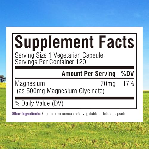 Innate Vitality Magnesium Glycinate 500mg - 120 Vegan Capsules