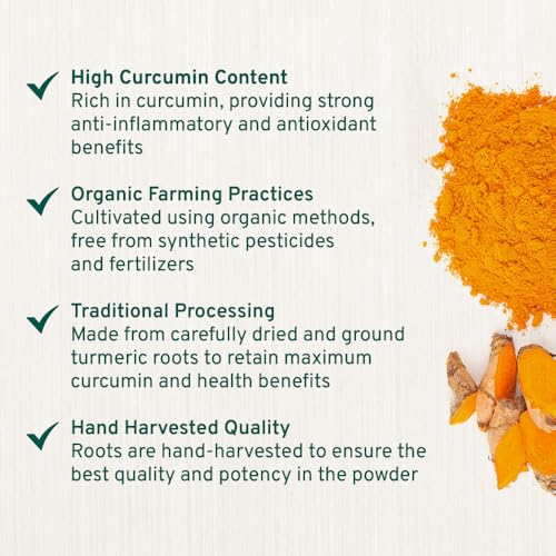 Organic Turmeric Powder with Curcumin - 397g