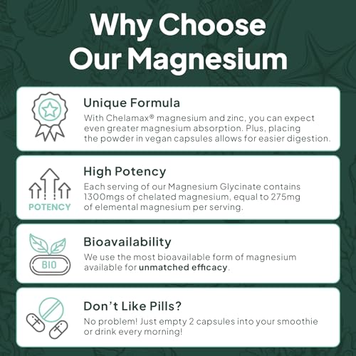Ocean Pure Magnesium Glycinate with Zinc - 90 Capsules