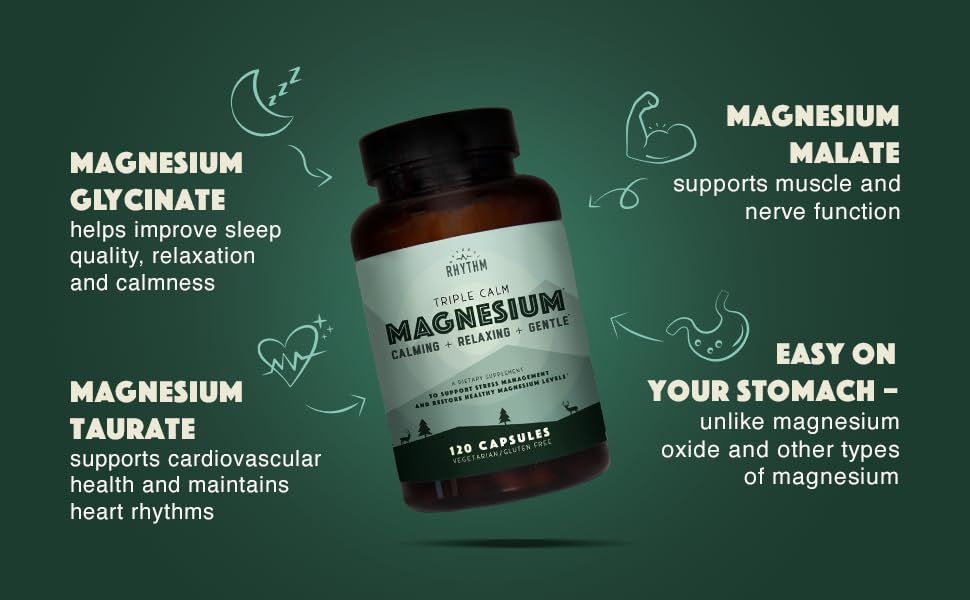 Natural Rhythm Triple Calm Magnesium 150mg - 120 Capsules
