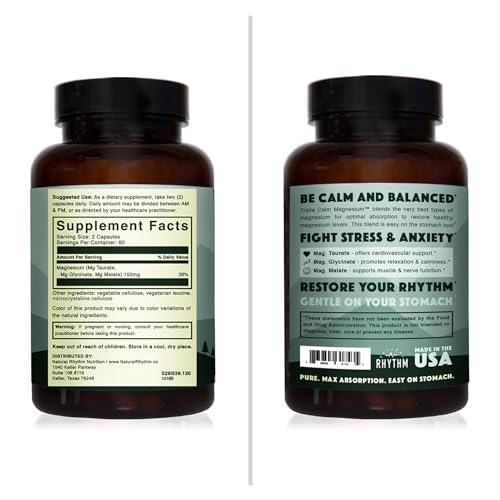 Natural Rhythm Triple Calm Magnesium 150mg - 120 Capsules