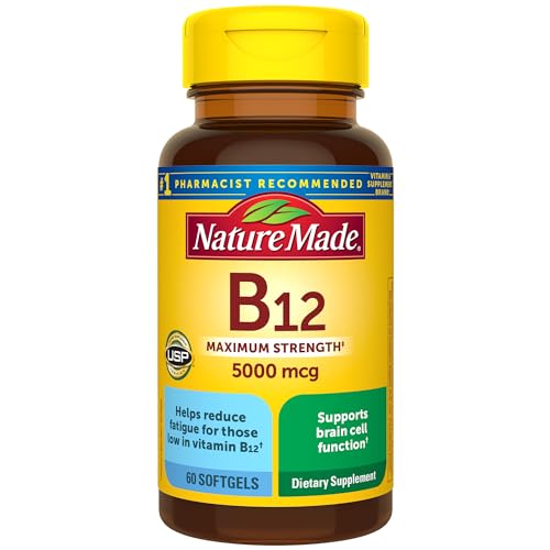 Nature Made B12 5000 mcg Softgels for Energy