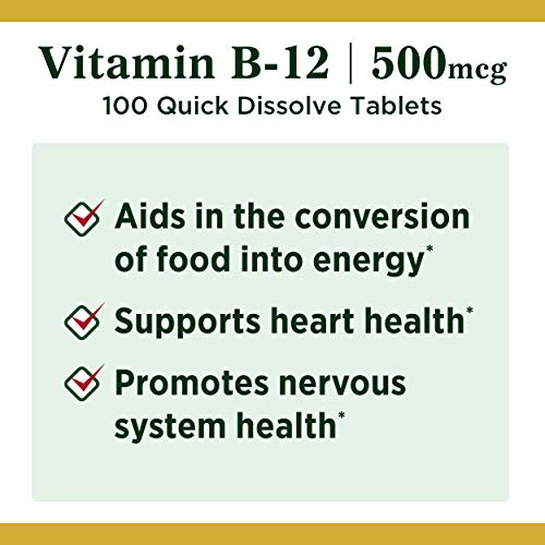 Nature's Bounty Vitamin B12 Energy & Nerve Support