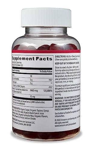 Amazon Basics B12 Gummies for Energy & Immunity