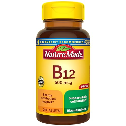 Nature Made B12 500 mcg Energy Support Tablets