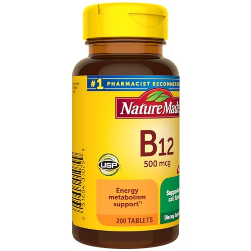 Nature Made B12 500 mcg Energy Support Tablets
