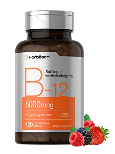 Horbäach B12 Sublingual Methylcobalamin 5000mcg Tablets