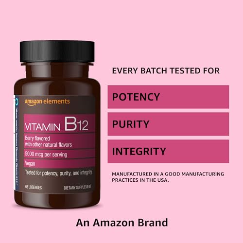 Vitamin B12 Methylcobalamin 5000 mcg Lozenges, Berry Flavor