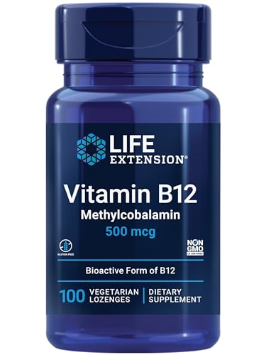 Life Extension B12 Methylcobalamin 500mcg Lozenges - 100 Count