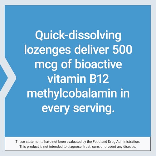 Life Extension B12 Methylcobalamin 500mcg Lozenges - 100 Count