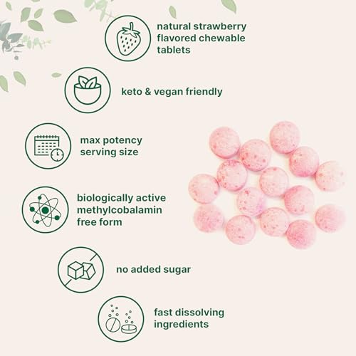 Vegan Methyl B12 5000mcg Chewable Tablets - 240 Count