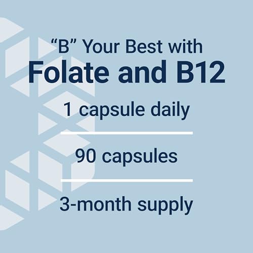 Life Extension BioActive Folate & B12 Supplement, 90 Capsules