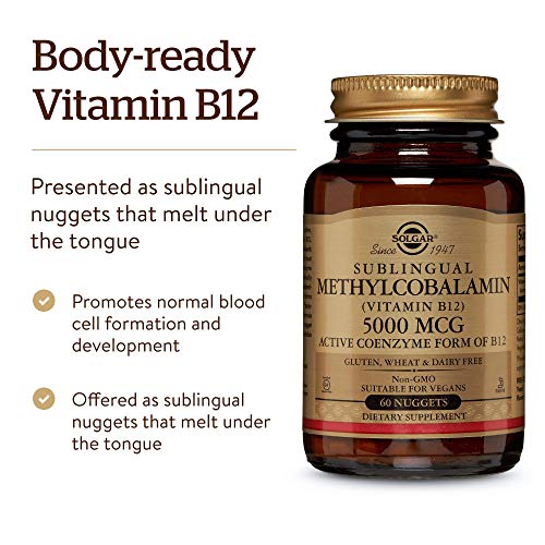 Solgar Methylcobalamin Vitamin B12 5000 mcg Nuggets