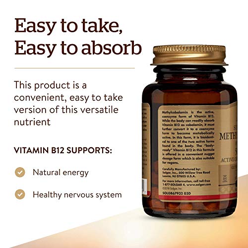 Solgar Methylcobalamin Vitamin B12 5000 mcg Nuggets