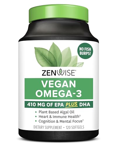 Zenwise Vegan Omega 3 - Algal Oil EPA/DHA 120ct