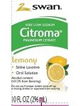 Swan Lemon Magnesium Citrate Oral Solution, 10 oz