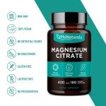 Magnesium Citrate Powder Capsules 400mg - Pure Non-GMO