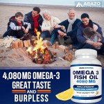 Arazo Nutrition Omega 3 Fish Oil Softgels, 120 Count