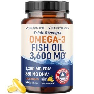 Triple Strength Omega 3 Fish Oil Softgels 120 Ct