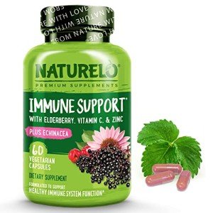 Naturelo Immune Support: Vitamin C, Elderberry & Zinc
