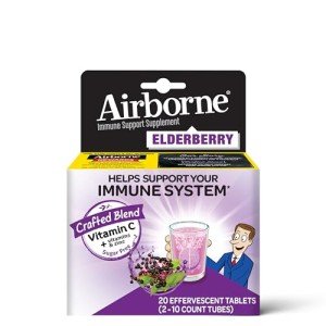 Airborne Vitamin C Effervescent Tablets - Elderberry, 20 Ct