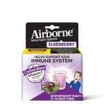 Airborne Vitamin C Effervescent Tablets - Elderberry, 20 Ct