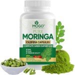 Organic Moringa Powder Capsules for Energy & Immunity