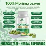 Organic Moringa Powder Capsules for Energy & Immunity