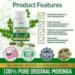 Organic Moringa Powder Capsules for Energy & Immunity