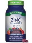 Vegan Zinc Gummies for Adults - 50mg, 120 Count