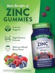 Vegan Zinc Gummies for Adults - 50mg, 120 Count
