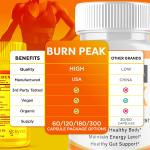 Burn Peak Natural Energy & Fitness Vitamins 60 Caps