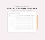 Vitamin Tracker Printable - Monthly Supplement Checklist