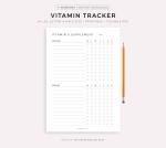Daily Vitamin Tracker Printable for Health and Fitness