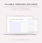 Daily Vitamin Tracker Printable for Health and Fitness