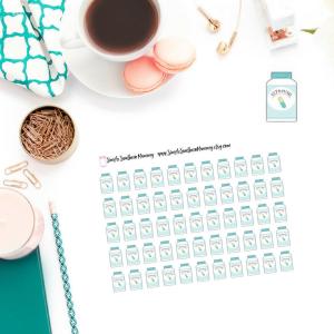 Vitamin and Fitness Self-Care Stickers Bundle