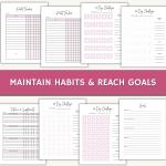 Printable Fitness Planner: Meal & Exercise Tracker