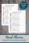 Meal Planner & Calorie Tracker Printable Insert