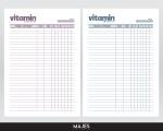 Vitamin Tracker and Fitness Planner Printable Template