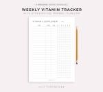 Weekly Vitamin Tracker and Daily Intake Checklist