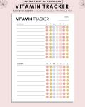 Daily Vitamin Tracker Printable Checklist PDF