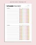Daily Vitamin Tracker Printable Checklist PDF