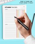 Daily Vitamin Tracker Printable Checklist PDF