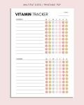 Daily Vitamin Tracker Printable Checklist PDF